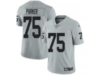 #75 Limited Brandon Parker Silver Football Men's Jersey Oakland Raiders Inverted Legend