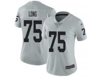 #75 Limited Howie Long Silver Football Women's Jersey Oakland Raiders Inverted Legend