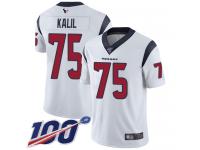 #75 Limited Matt Kalil White Football Road Men's Jersey Houston Texans Vapor Untouchable 100th Season