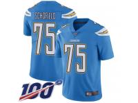 #75 Limited Michael Schofield Electric Blue Football Alternate Youth Jersey Los Angeles Chargers Vapor Untouchable 100th Season