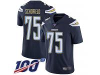 #75 Limited Michael Schofield Navy Blue Football Home Youth Jersey Los Angeles Chargers Vapor Untouchable 100th Season