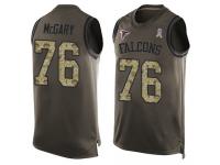 #76 Kaleb McGary Green Football Men's Jersey Atlanta Falcons Salute to Service Tank Top