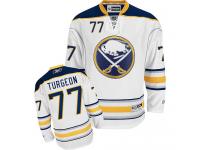 #77 Adidas Authentic Pierre Turgeon Women's White NHL Jersey - Away Buffalo Sabres