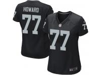 #77 Austin Howard Oakland Raiders Home Jersey _ Nike Women's Black NFL Game