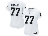 #77 Austin Howard Oakland Raiders Road Jersey _ Nike Women's White NFL Game