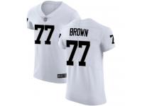 #77 Elite Trent Brown White Football Road Men's Jersey Oakland Raiders Vapor Untouchable