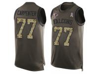 #77 James Carpenter Green Football Men's Jersey Atlanta Falcons Salute to Service Tank Top