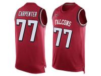 #77 James Carpenter Red Football Men's Jersey Atlanta Falcons Player Name & Number Tank Top