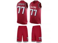 #77 James Carpenter Red Football Men's Jersey Atlanta Falcons Tank Top Suit