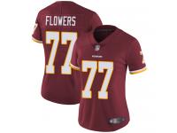 #77 Limited Ereck Flowers Burgundy Red Football Home Women's Jersey Washington Redskins Vapor Untouchable