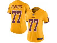 #77 Limited Ereck Flowers Gold Football Women's Jersey Washington Redskins Rush Vapor Untouchable