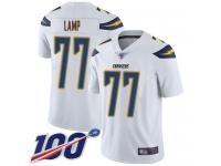 #77 Limited Forrest Lamp White Football Road Youth Jersey Los Angeles Chargers Vapor Untouchable 100th Season