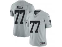 #77 Limited Kolton Miller Silver Football Men's Jersey Oakland Raiders Inverted Legend