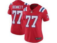 #77 Limited Michael Bennett Red Football Alternate Women's Jersey New England Patriots Vapor Untouchable