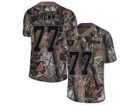 #77 Limited Trent Brown Camo Football Men's Jersey Oakland Raiders Rush Realtree