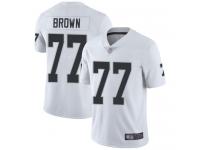 #77 Limited Trent Brown White Football Road Men's Jersey Oakland Raiders Vapor Untouchable