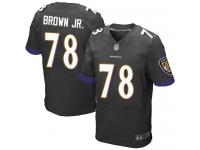 #78 Elite Orlando Brown Jr. Black Football Alternate Men's Jersey Baltimore Ravens
