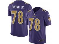#78 Elite Orlando Brown Jr. Purple Football Men's Jersey Baltimore Ravens Rush Vapor Untouchable