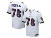 #78 Elite Orlando Brown Jr. White Football Road Men's Jersey Baltimore Ravens