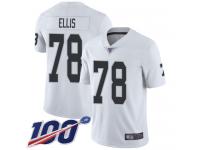 #78 Limited Justin Ellis White Football Road Men's Jersey Oakland Raiders Vapor Untouchable 100th Season