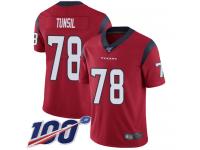 #78 Limited Laremy Tunsil Red Football Alternate Men's Jersey Houston Texans Vapor Untouchable 100th Season