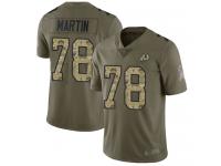#78 Limited Wes Martin Olive Camo Football Men's Jersey Washington Redskins 2017 Salute to Service