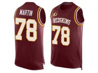 #78 Wes Martin Red Football Men's Washington Redskins Player Name & Number Tank Top