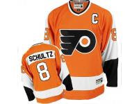 #8 Authentic Dave Schultz Orange CCM NHL Men's Jersey Throwback Philadelphia Flyers