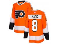 #8 Authentic Robert Hagg Orange Adidas NHL Home Youth Jersey Philadelphia Flyers