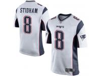 #8 Game Jarrett Stidham White Football Road Men's Jersey New England Patriots