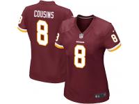 #8 Kirk Cousins Washington Redskins Home Jersey _ Nike Women's Burgundy Red NFL Game