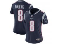 #8 Limited Jamie Collins Navy Blue Football Home Women's Jersey New England Patriots Vapor Untouchable