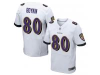 #80 Baltimore Ravens Miles Boykin Elite Men's Road White Jersey Football