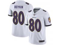 #80 Baltimore Ravens Miles Boykin Limited Men's Road White Jersey Football Vapor Untouchable