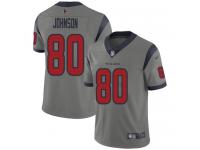 #80 Limited Andre Johnson Gray Football Youth Jersey Houston Texans Inverted Legend