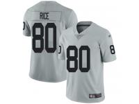 #80 Limited Jerry Rice Silver Football Men's Jersey Oakland Raiders Inverted Legend