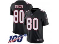 #80 Limited Luke Stocker Black Football Alternate Men's Jersey Atlanta Falcons Vapor Untouchable 100th Season