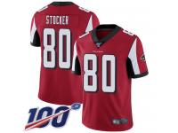 #80 Limited Luke Stocker Red Football Home Men's Jersey Atlanta Falcons Vapor Untouchable 100th Season