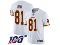 #81 Limited Art Monk White Football Road Men's Jersey Washington Redskins Vapor Untouchable 100th Season