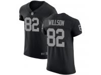 #82 Elite Luke Willson Black Football Home Men's Jersey Oakland Raiders Vapor Untouchable