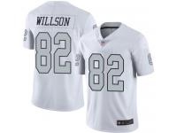 #82 Elite Luke Willson White Football Men's Jersey Oakland Raiders Rush Vapor Untouchable