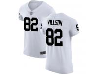 #82 Elite Luke Willson White Football Road Men's Jersey Oakland Raiders Vapor Untouchable