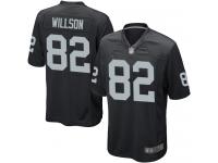 #82 Game Luke Willson Black Football Home Men's Jersey Oakland Raiders