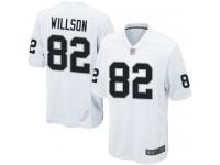 #82 Game Luke Willson White Football Road Men's Jersey Oakland Raiders