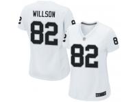 #82 Game Luke Willson White Football Road Women's Jersey Oakland Raiders