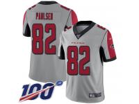 #82 Limited Logan Paulsen Silver Football Men's Jersey Atlanta Falcons Inverted Legend Vapor Rush 100th Season