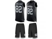 #82 Luke Willson Black Football Men's Jersey Oakland Raiders Tank Top Suit