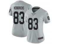 #83 Limited Ted Hendricks Silver Football Women's Jersey Oakland Raiders Inverted Legend