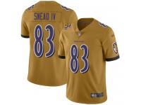 #83 Limited Willie Snead IV Gold Football Men's Jersey Baltimore Ravens Inverted Legend Vapor Rush