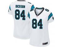 #84 Ed Dickson Carolina Panthers Road Jersey _ Nike Women's White NFL Game